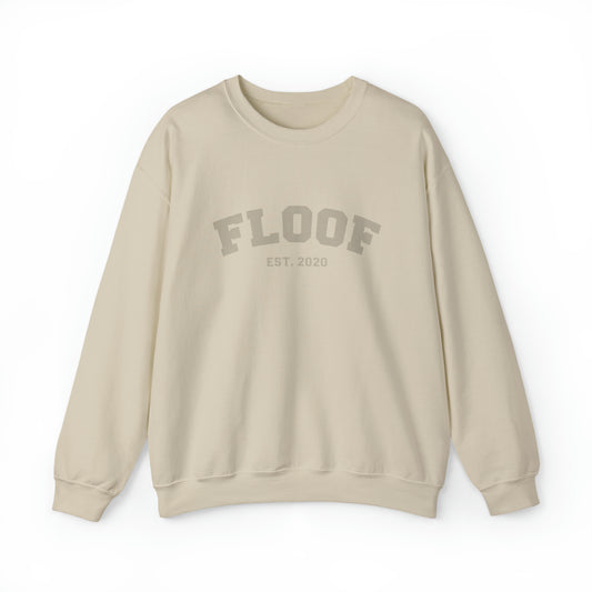 FLOOF Varsity Crewneck Sweatshirt in Tan