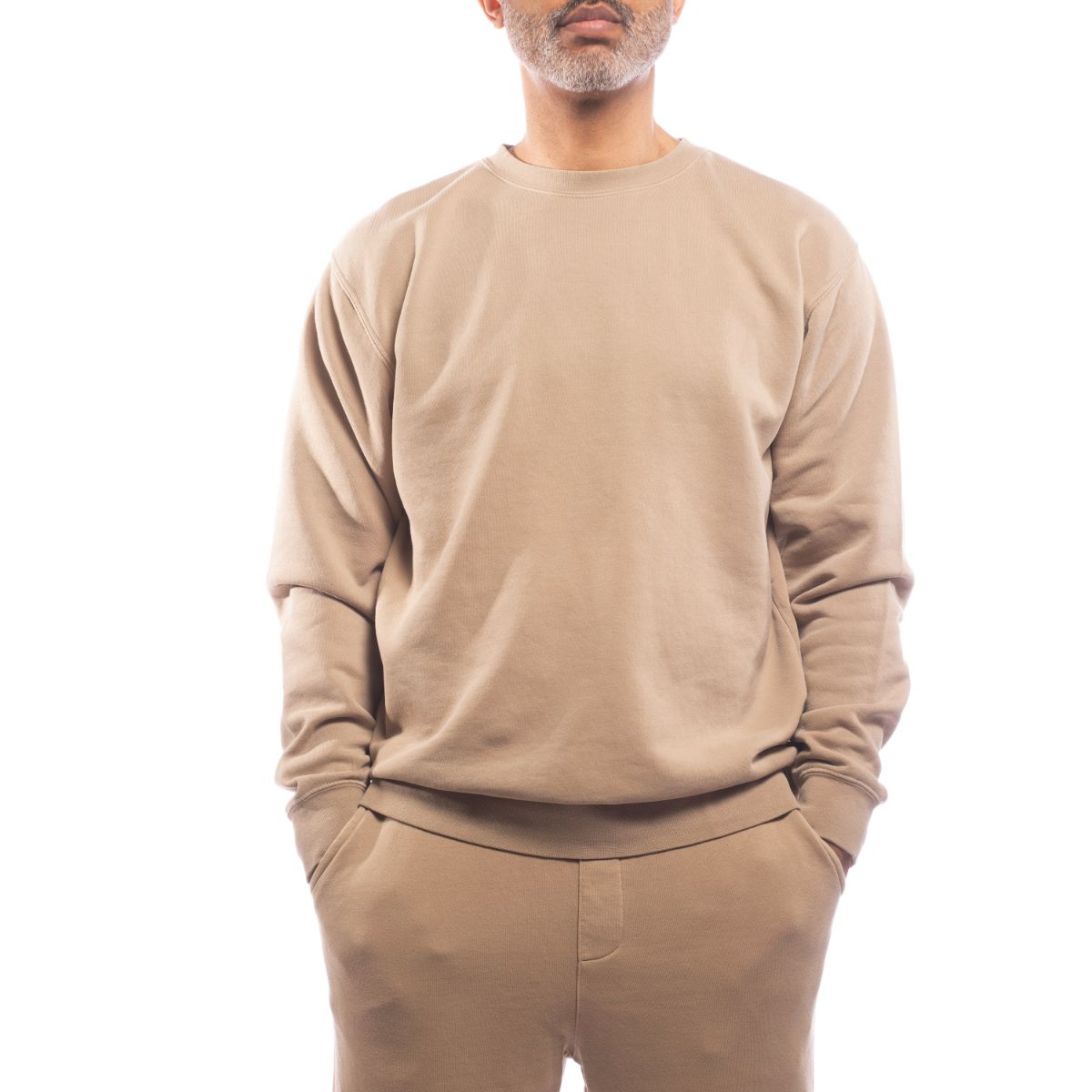 Made for The People Upcycled Crewneck Sweatshirt in Sand Women's Sweaters Made For The People