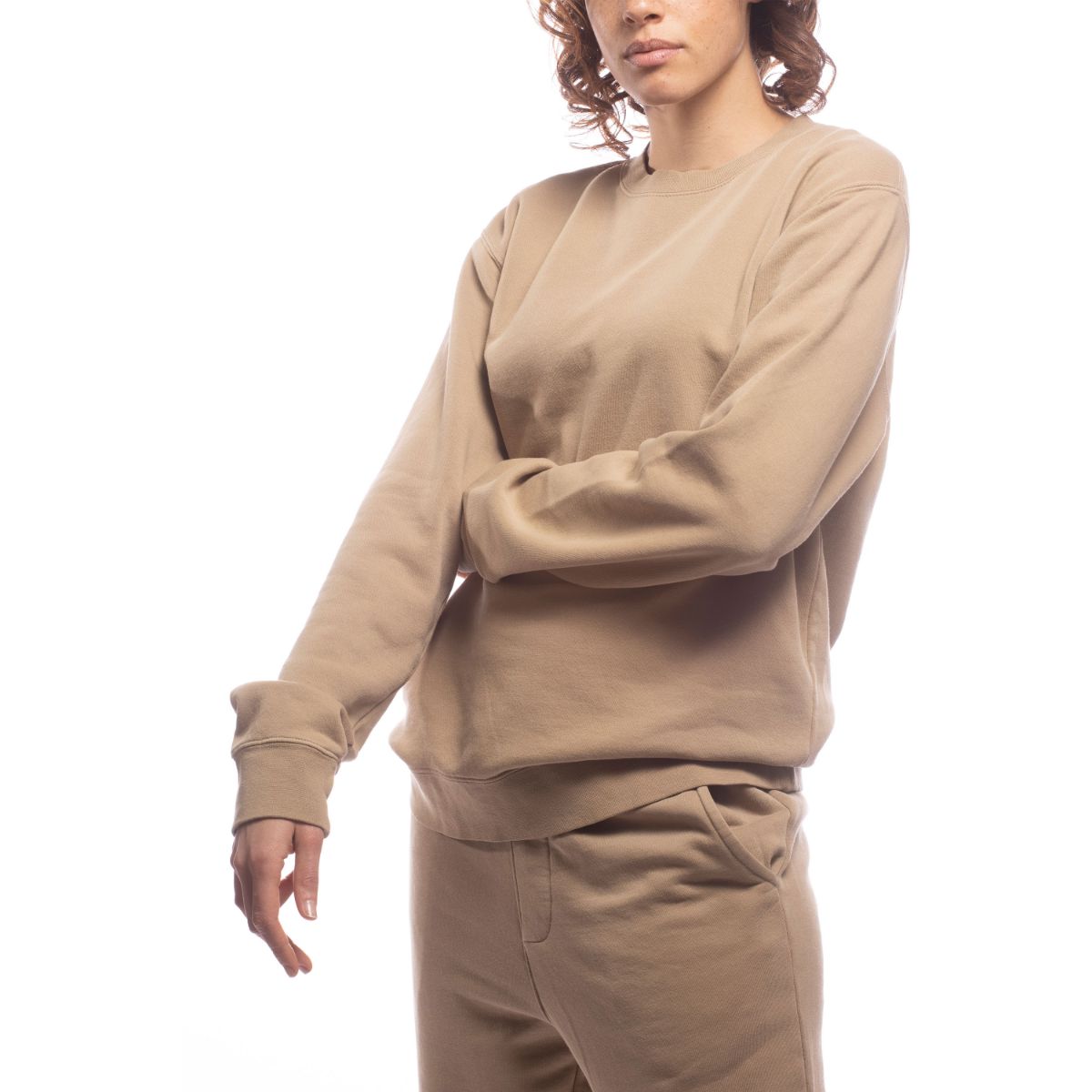 Made for The People Upcycled Crewneck Sweatshirt in Sand Women's Sweaters Made For The People