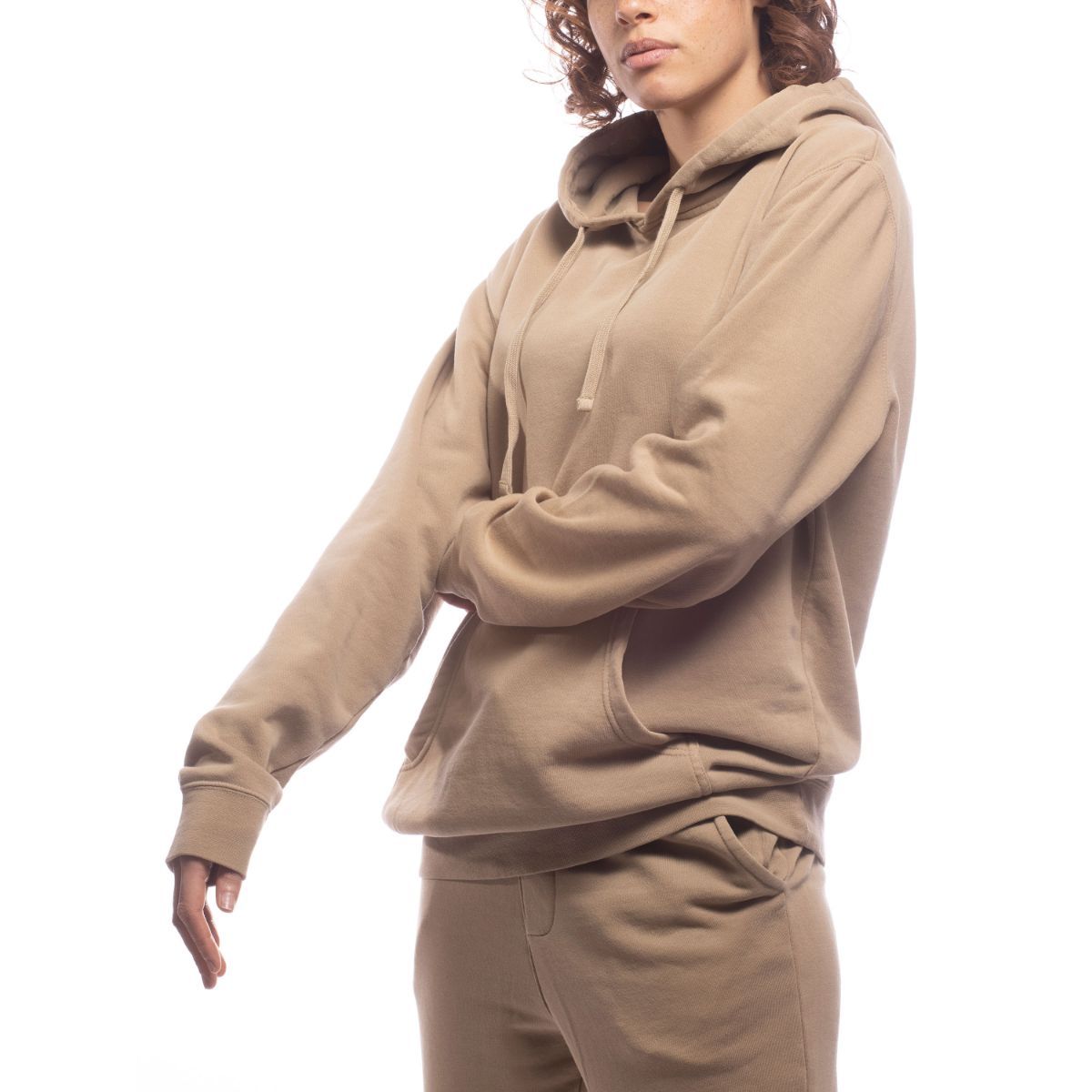 Made For the People Relaxed Upcycled Hoodie in Sand Women's Sweaters Made For The People