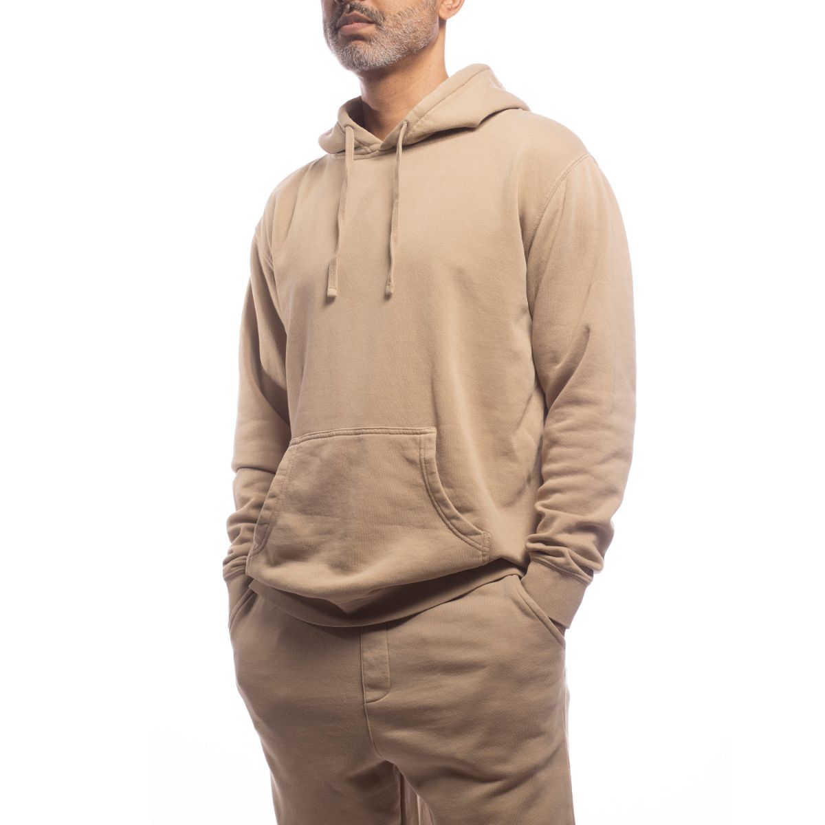 Made For the People Relaxed Upcycled Hoodie in Sand Women's Sweaters Made For The People