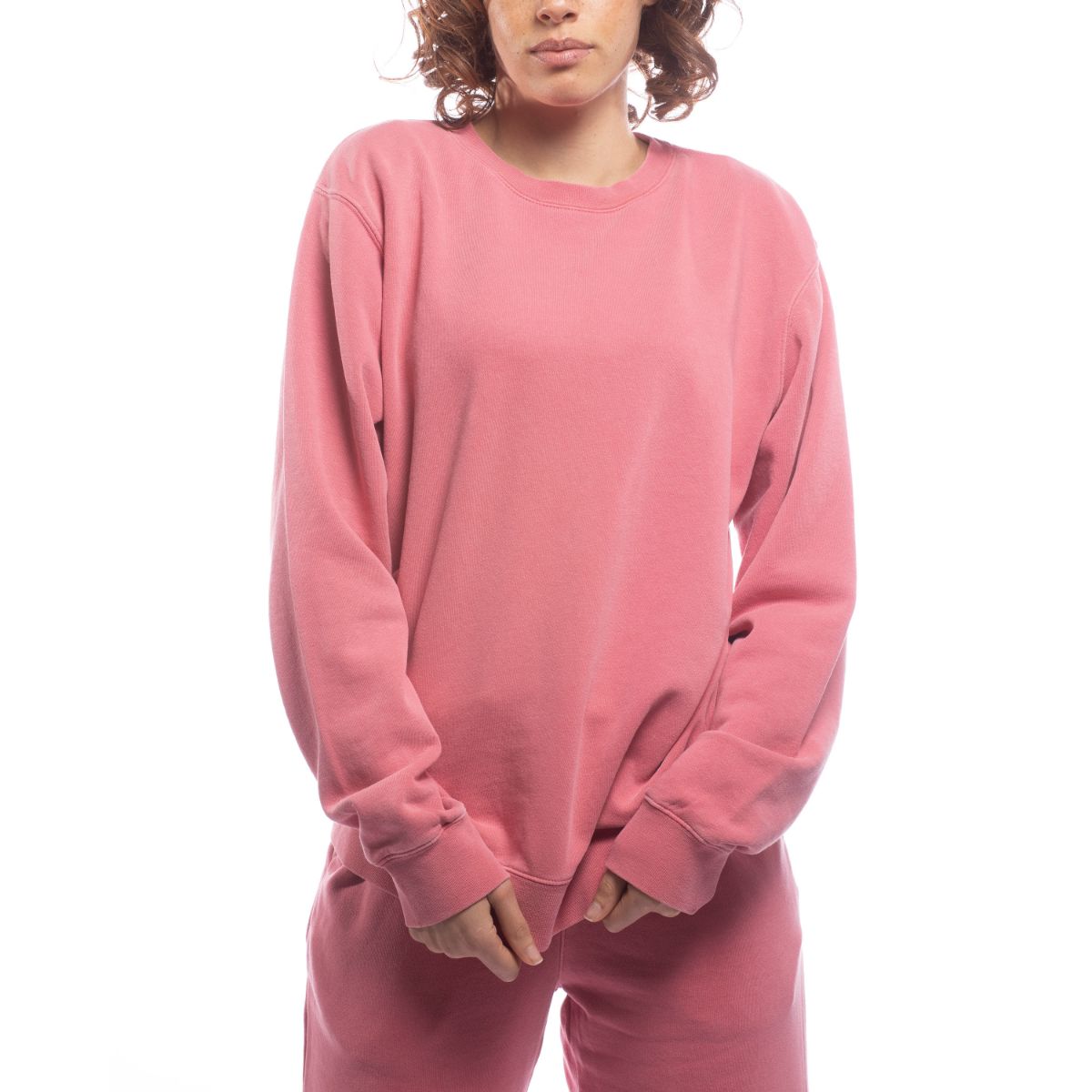 Made for The People Upcycled Crewneck Sweatshirt in Pink Women's Sweaters Made For The People X-Large