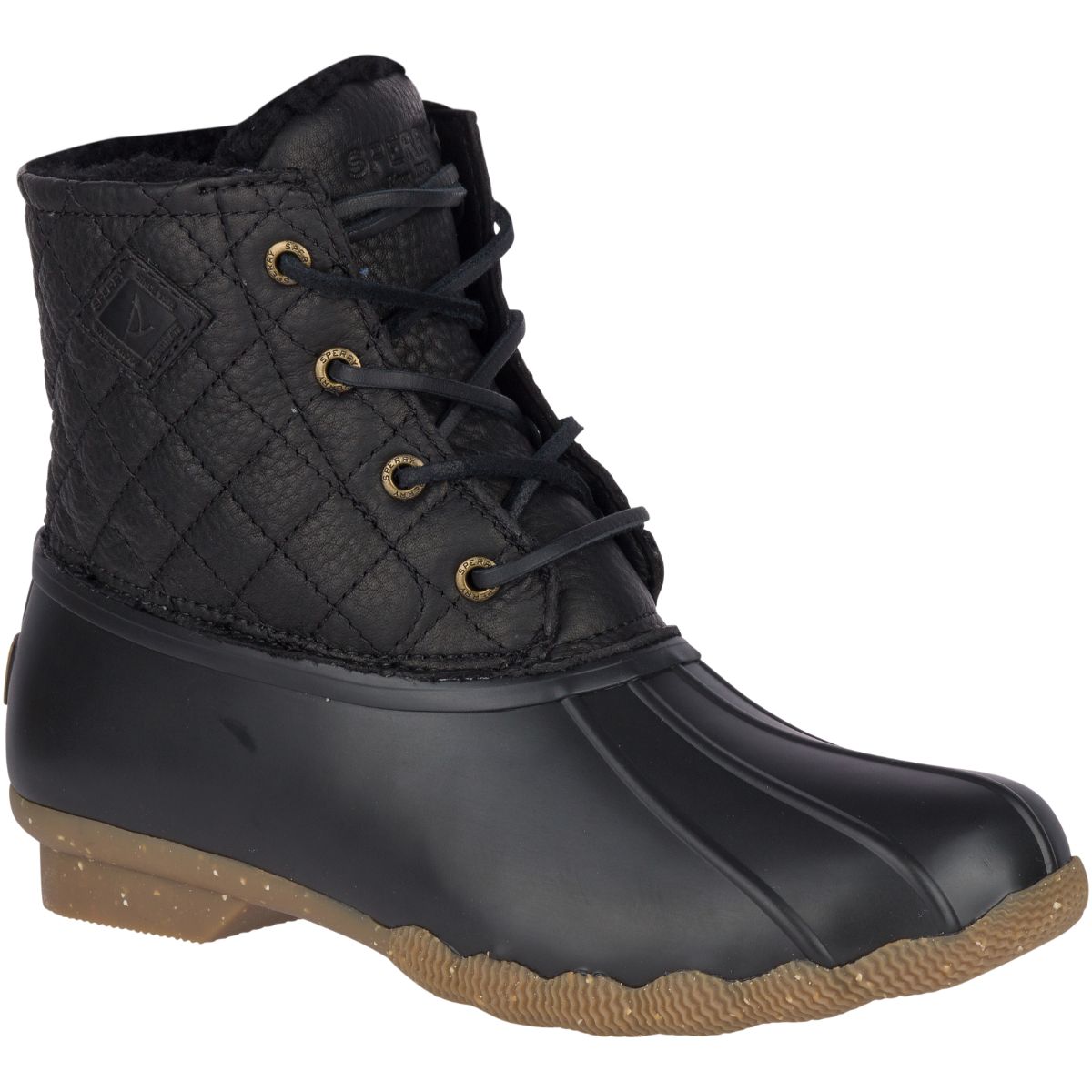 Sperry Women's Saltwater Winter Lux in Black Quilt