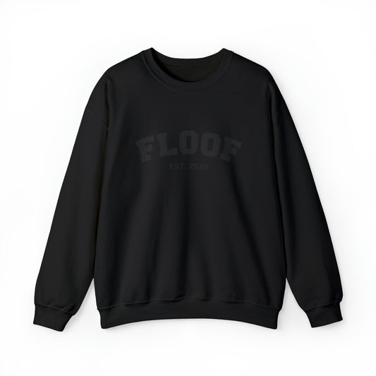FLOOF Varsity Crewneck Sweatshirt in Black
