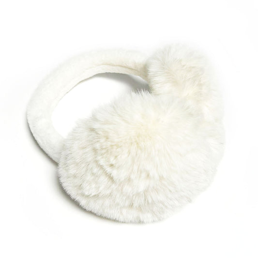 FLOOF Women's Faux Fur Earmuffs in White