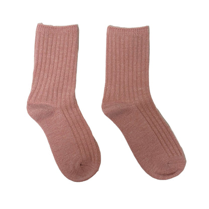 FLOOF Women's Wool Blend Socks in Pink