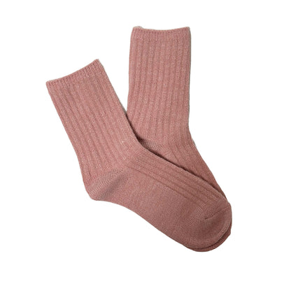 FLOOF Women's Wool Blend Socks in Pink