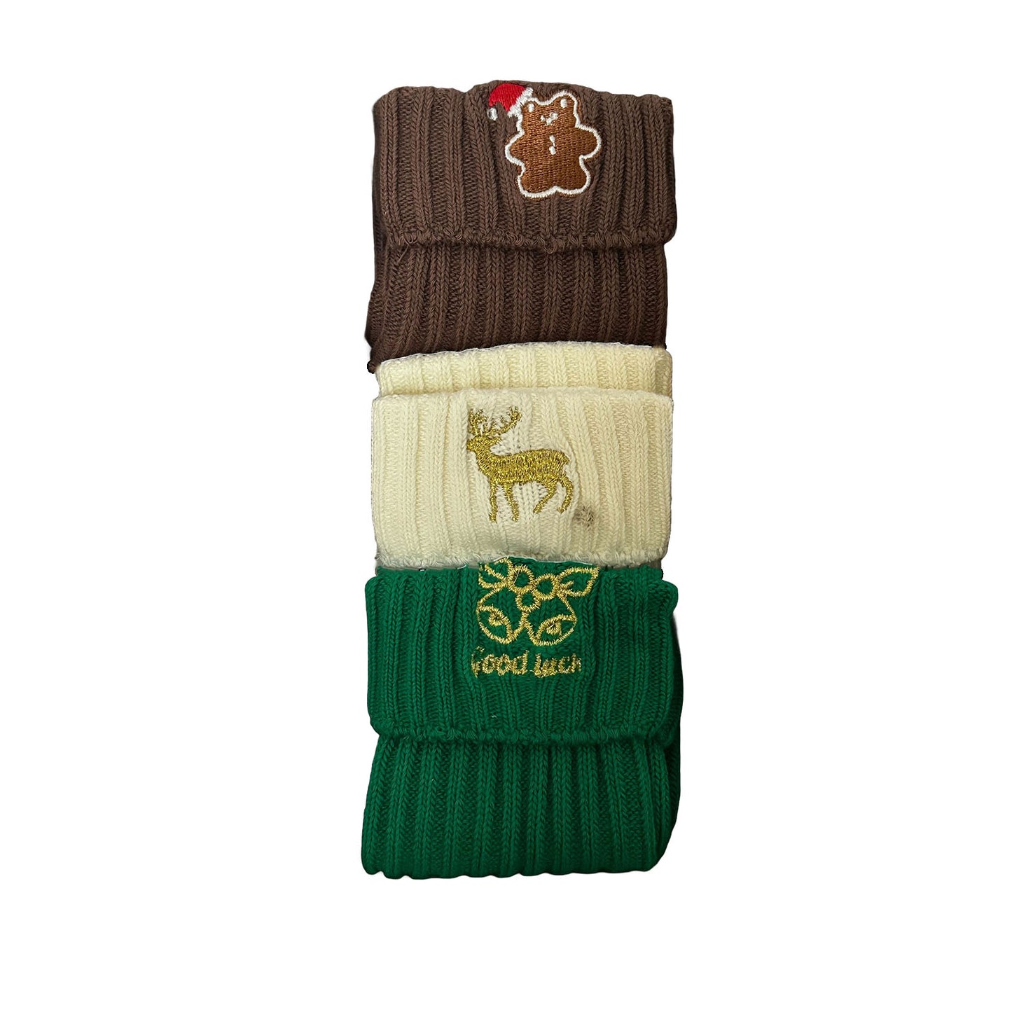 FLOOF Women's Christmas Sock Bundle in Gingerbread