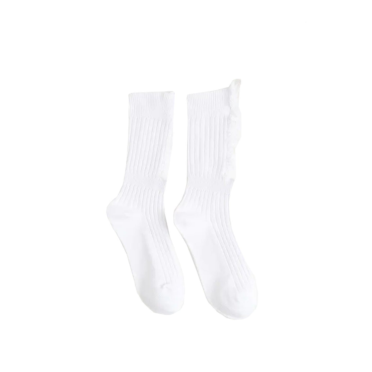 FLOOF Women's Distressed Socks in White