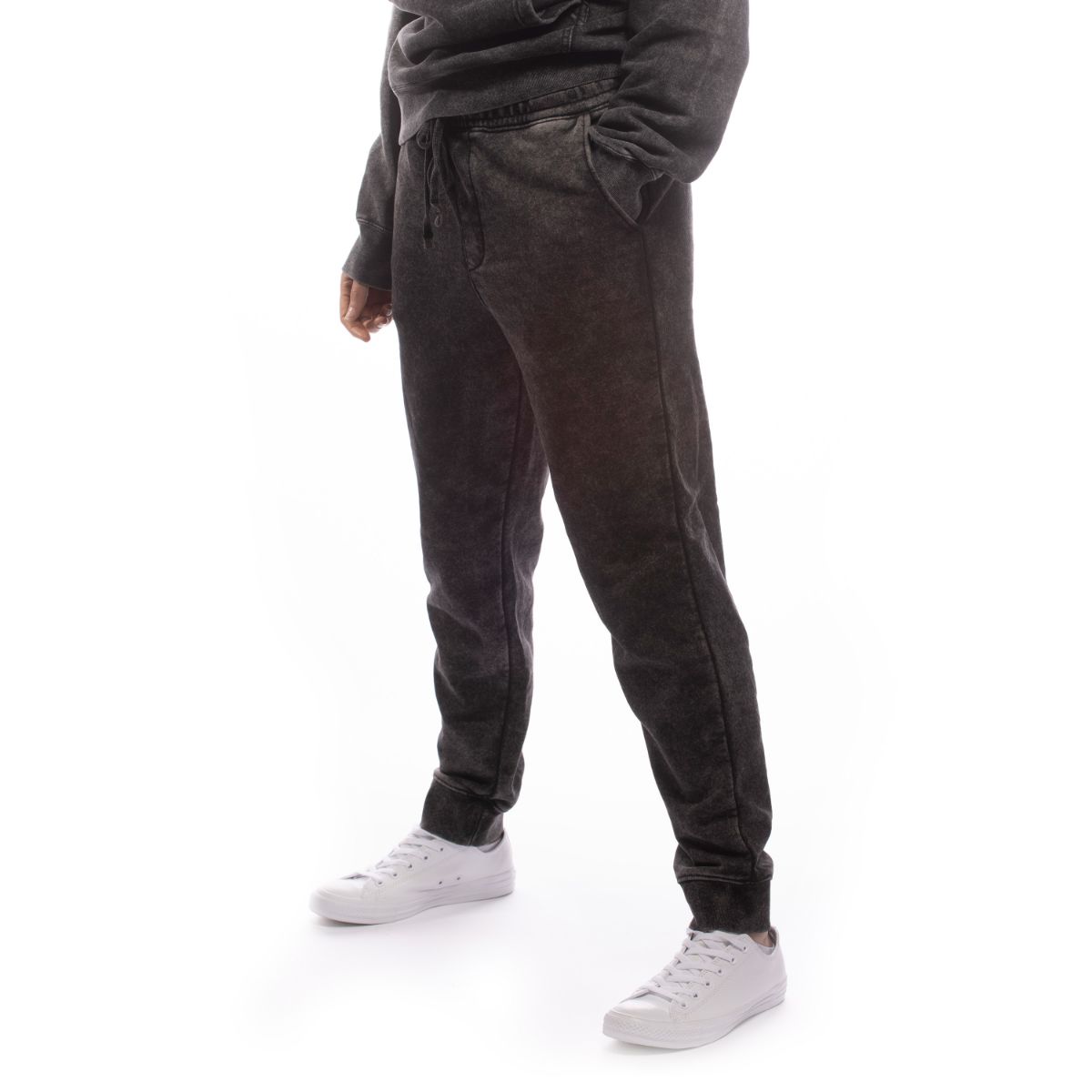 Made For The People Relaxed Upcycled Joggers in Mineral Black Pants Made For The People 